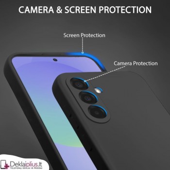 Silikoninis ploniausias dėklas su kameros apsauga - juodas (Samsung Galaxy A37 5G) Silikoninis ploniausias dėklas su kameros apsauga - juodas (Samsung Galaxy A37 5G)